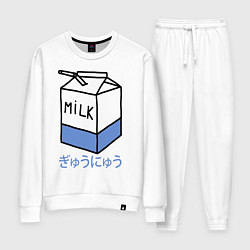 Костюм хлопковый женский White Milk, цвет: белый