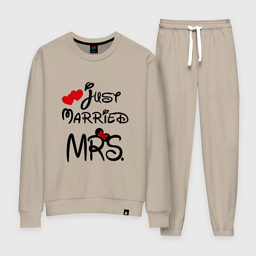 Женский костюм Just married Mrs / Миндальный – фото 1