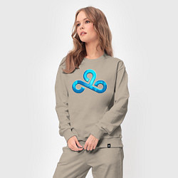 Костюм хлопковый женский Cloud9 Foil Металлический эффект, цвет: миндальный — фото 2