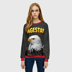Свитшот женский Dagestan Eagle, цвет: 3D-красный — фото 2