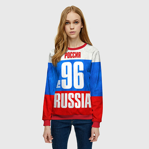 Женский свитшот Russia: from 96 / 3D-Красный – фото 3