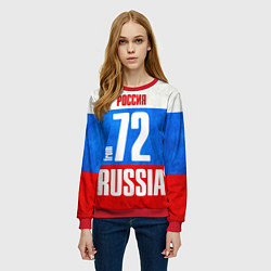 Свитшот женский Russia: from 72 цвета 3D-красный — фото 2
