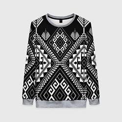 Свитшот женский Индейские мотивы, цвет: 3D-меланж