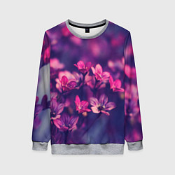 Свитшот женский Цветы, цвет: 3D-меланж