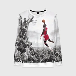 Свитшот женский Michael Jordan NBA, цвет: 3D-белый