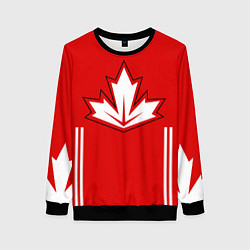 Свитшот женский Сборная Канады: домашняя форма, цвет: 3D-черный