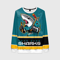 Свитшот женский San Jose Sharks, цвет: 3D-белый