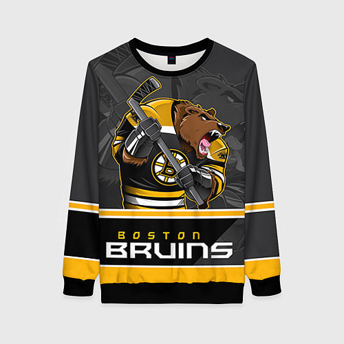 Женский свитшот Boston Bruins / 3D-Черный – фото 1