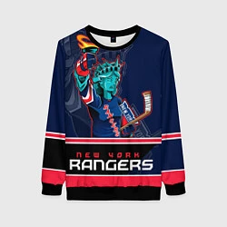 Свитшот женский New York Rangers, цвет: 3D-черный