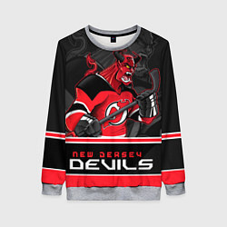 Свитшот женский New Jersey Devils, цвет: 3D-меланж