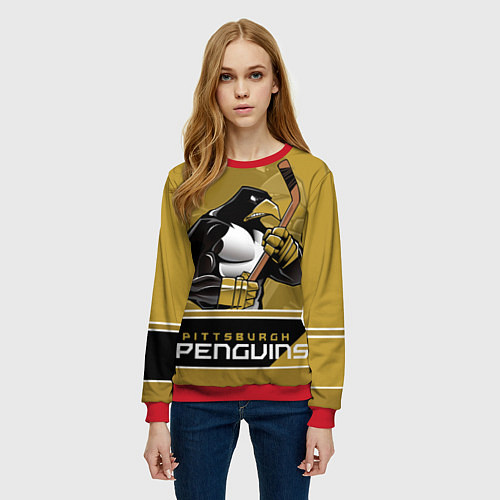 Женский свитшот Pittsburgh Penguins / 3D-Красный – фото 3