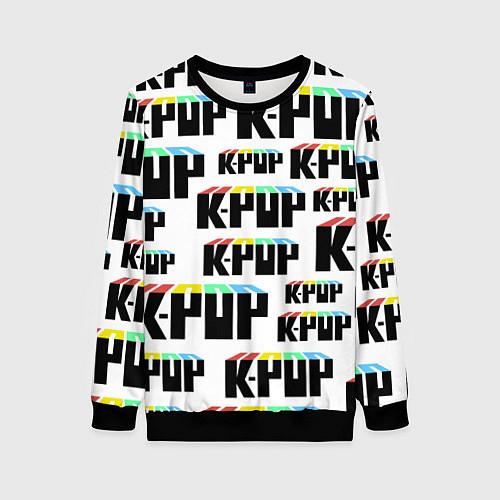 Женский свитшот K-pop Pattern / 3D-Черный – фото 1