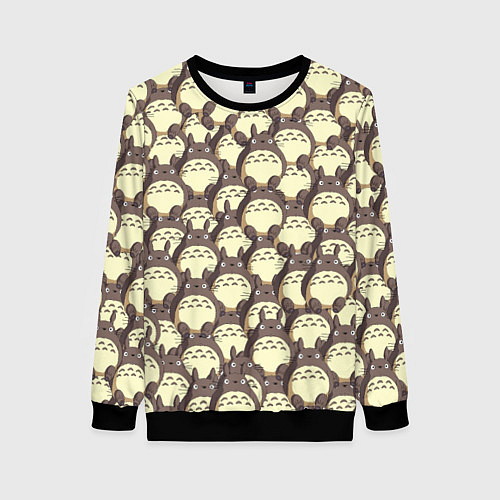 Женский свитшот Тоторо / 3D-Черный – фото 1