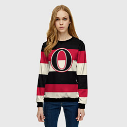 Свитшот женский Ottawa Senators O, цвет: 3D-черный — фото 2