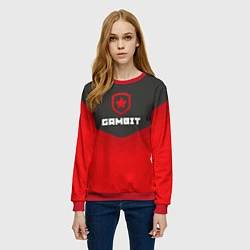 Свитшот женский Gambit Gaming Uniform, цвет: 3D-красный — фото 2