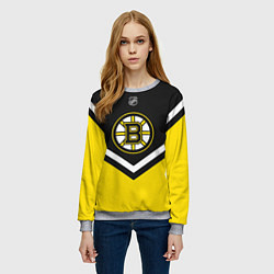 Свитшот женский NHL: Boston Bruins, цвет: 3D-меланж — фото 2