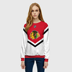 Свитшот женский NHL: Chicago Blackhawks, цвет: 3D-красный — фото 2