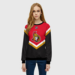 Свитшот женский NHL: Ottawa Senators, цвет: 3D-черный — фото 2