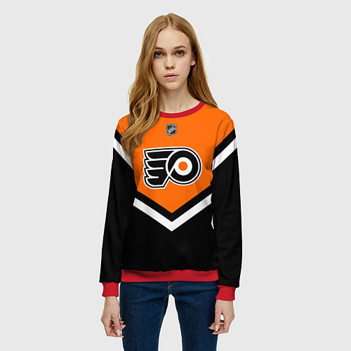 Женский свитшот NHL: Philadelphia Flyers / 3D-Красный – фото 3