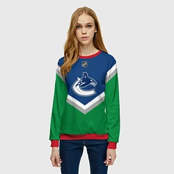 Свитшот женский NHL: Vancouver Canucks, цвет: 3D-красный — фото 2