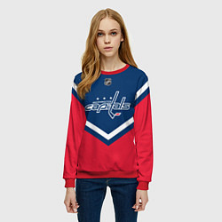 Свитшот женский NHL: Washington Capitals, цвет: 3D-красный — фото 2