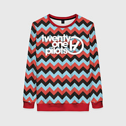Свитшот женский 21 pilots, цвет: 3D-красный