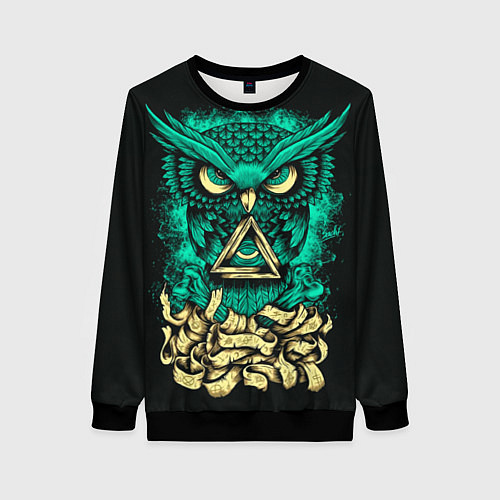 Женский свитшот Bring Me The Horizon: Owl / 3D-Черный – фото 1