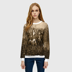 Свитшот женский Slipknot Sepia, цвет: 3D-белый — фото 2