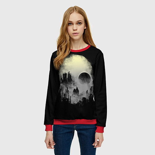 Женский свитшот Мертвый туман / 3D-Красный – фото 3