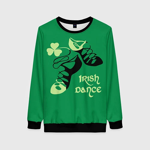 Женский свитшот Ireland, Irish dance / 3D-Черный – фото 1