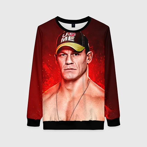 Женский свитшот John Cena: Flame / 3D-Черный – фото 1