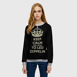 Свитшот женский Keep Calm & Led Zeppelin, цвет: 3D-меланж — фото 2