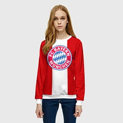 Свитшот женский Bayern FC: Red line, цвет: 3D-белый — фото 2