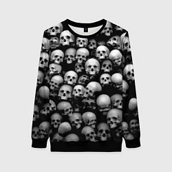 Женский свитшот Черепа на черном