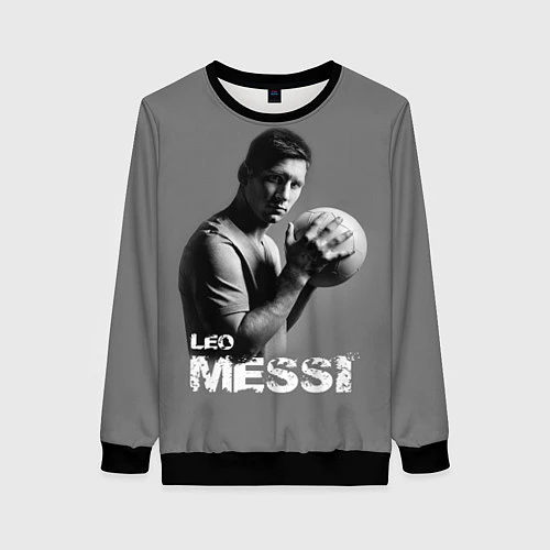 Женский свитшот Leo Messi / 3D-Черный – фото 1