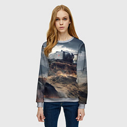 Свитшот женский Танк, цвет: 3D-меланж — фото 2