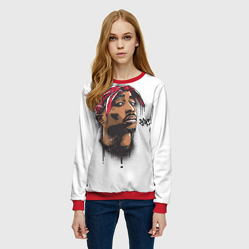 Женский свитшот 2Pac / 3D-Красный – фото 3