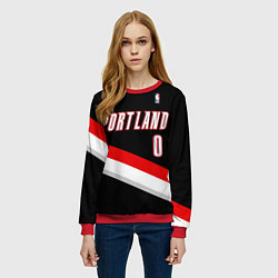 Свитшот женский Portland Trail Blazers 0, цвет: 3D-красный — фото 2
