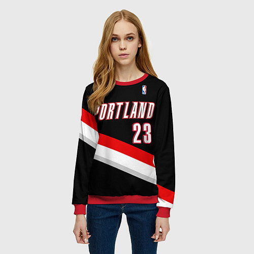 Женский свитшот Portland Trail Blazers 23 / 3D-Красный – фото 3