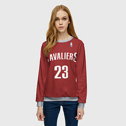 Свитшот женский Cavaliers Cleveland 23: Red, цвет: 3D-меланж — фото 2