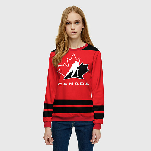 Женский свитшот Canada Team / 3D-Красный – фото 3
