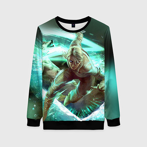 Женский свитшот Цири / 3D-Черный – фото 1