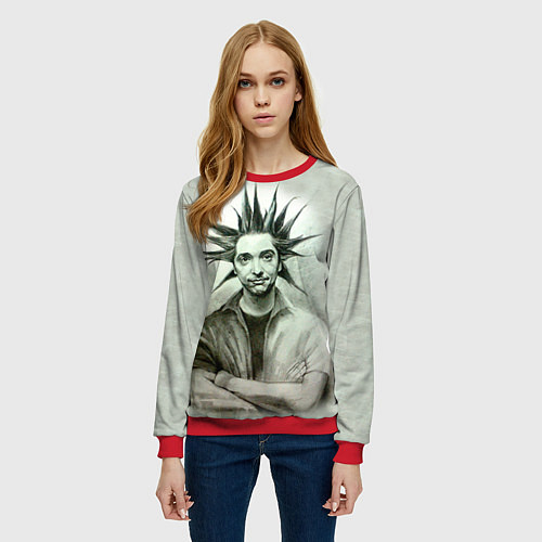 Женский свитшот Король и Шут / 3D-Красный – фото 3