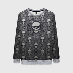 Свитшот женский Black Milk: Skulls, цвет: 3D-меланж