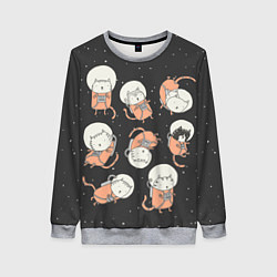 Женский свитшот Космические котики