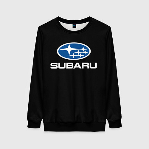 Женский свитшот Subaru - emblem / 3D-Черный – фото 1
