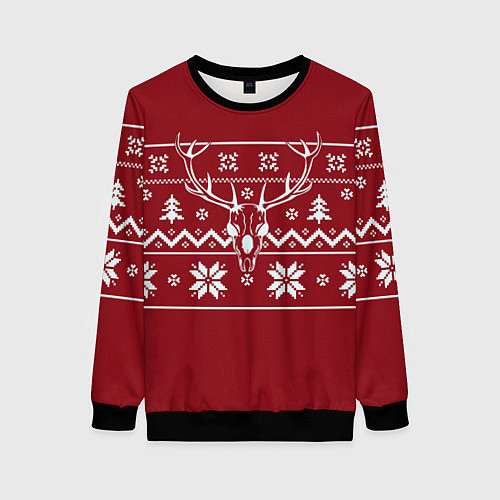 Женский свитшот Рождество / 3D-Черный – фото 1