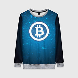 Женский свитшот Bitcoin Blue