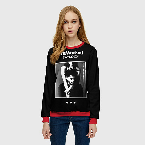 Женский свитшот The Weeknd: Trilogy / 3D-Красный – фото 3
