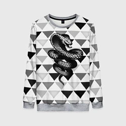 Свитшот женский Snake Geometric, цвет: 3D-меланж